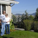 Kenny and Sharlene in front of their Helena, MT home.