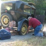 This happened in the driveway and then we had another flat less than 5 miles down the road.