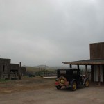 In front of our room at the Buffalo Gap Lodge near Medora