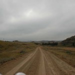 we drove on a lot of gravel today.It is often your only option if you are not on the freeway.