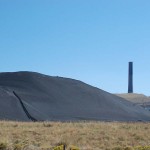 Copper slag at the refinery. at Anaconda. These piles have been there since the 1980s and still nothing green growing on them.