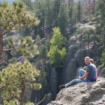 I knew better than to ask Linda to pose on these rocks.