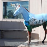 We saw a couple of these painted horse statues