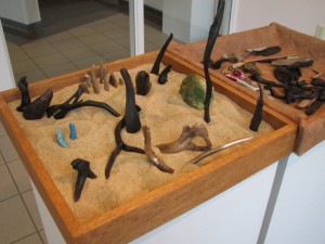 Connections driftwood and sand Interactive piece